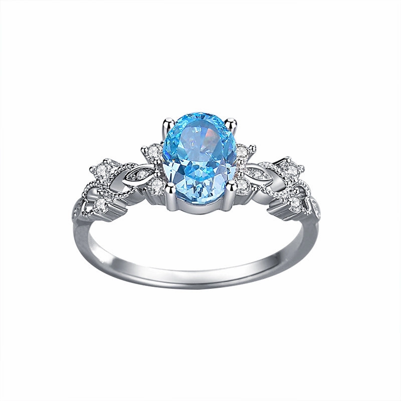 Wholesale Jewelry Aquamarine Silver Rings