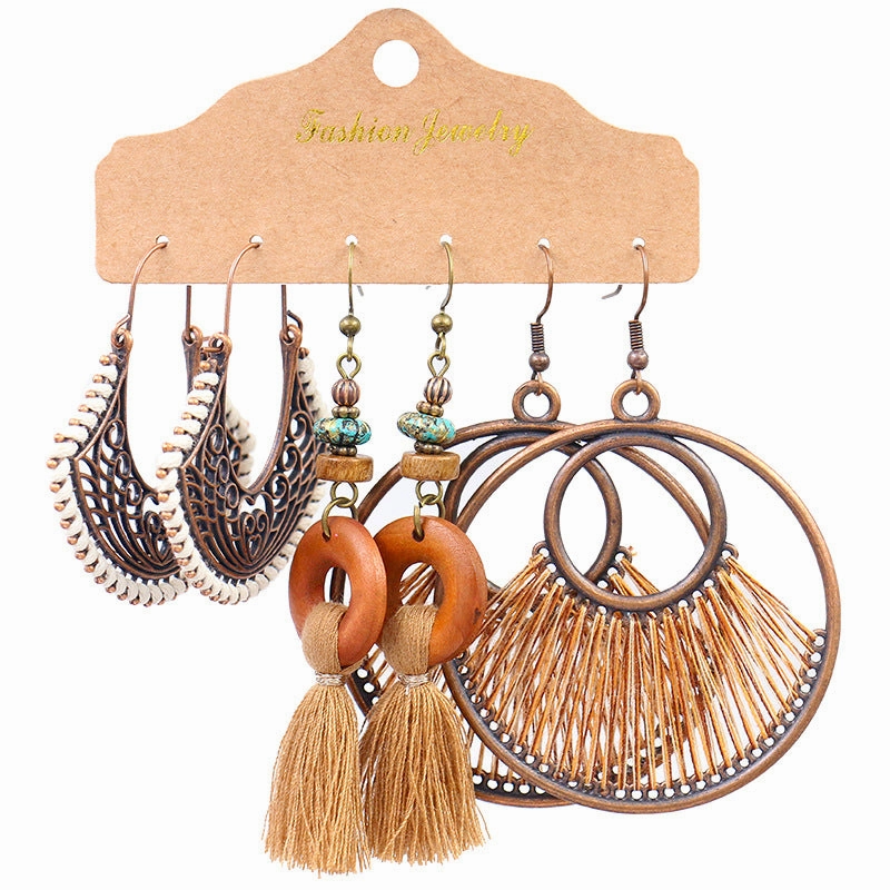 Wholesale Jewelry Bohemian Ethnic Alloy Earrings