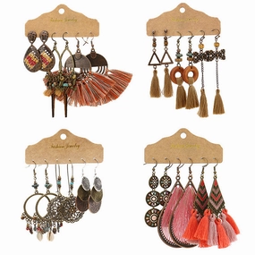 Wholesale Jewelry Bohemian Ethnic Alloy Earrings
