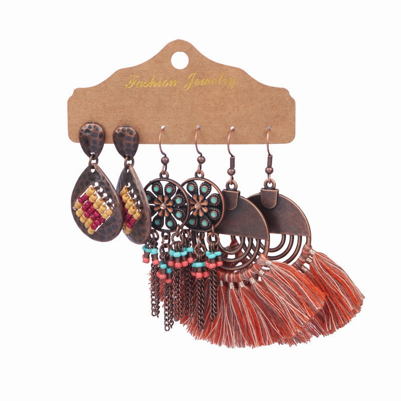 Wholesale Jewelry Bohemian Ethnic Alloy Earrings