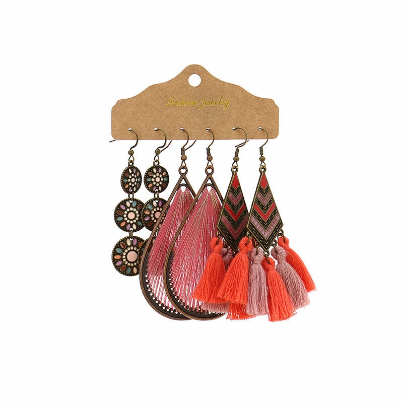 Wholesale Jewelry Bohemian Ethnic Alloy Earrings