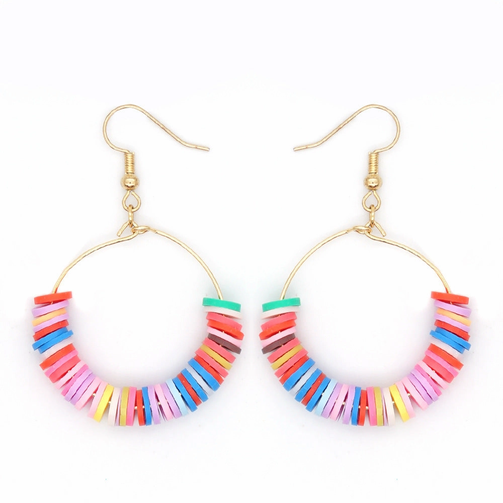 Wholesale Jewelry Bohemian Eyes Smoky Glass Earrings