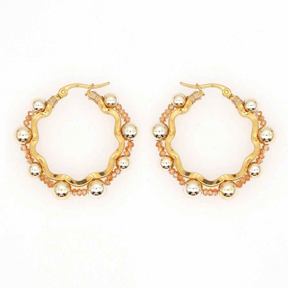 Wholesale Jewelry Bohemian Eyes Smoky Glass Earrings