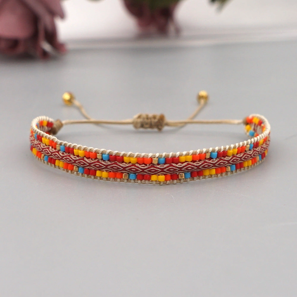 Wholesale Jewelry Bohemian Rainbow Miyuki Beads Bracelet