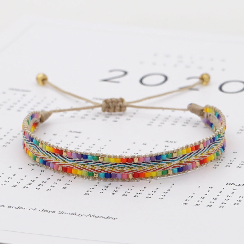 Wholesale Jewelry Bohemian Rainbow Miyuki Beads Bracelet