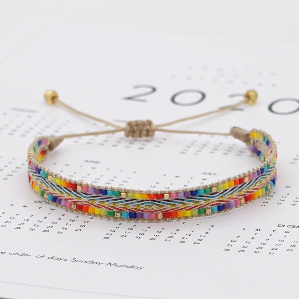 Wholesale Jewelry Bohemian Rainbow Miyuki Beads Bracelet