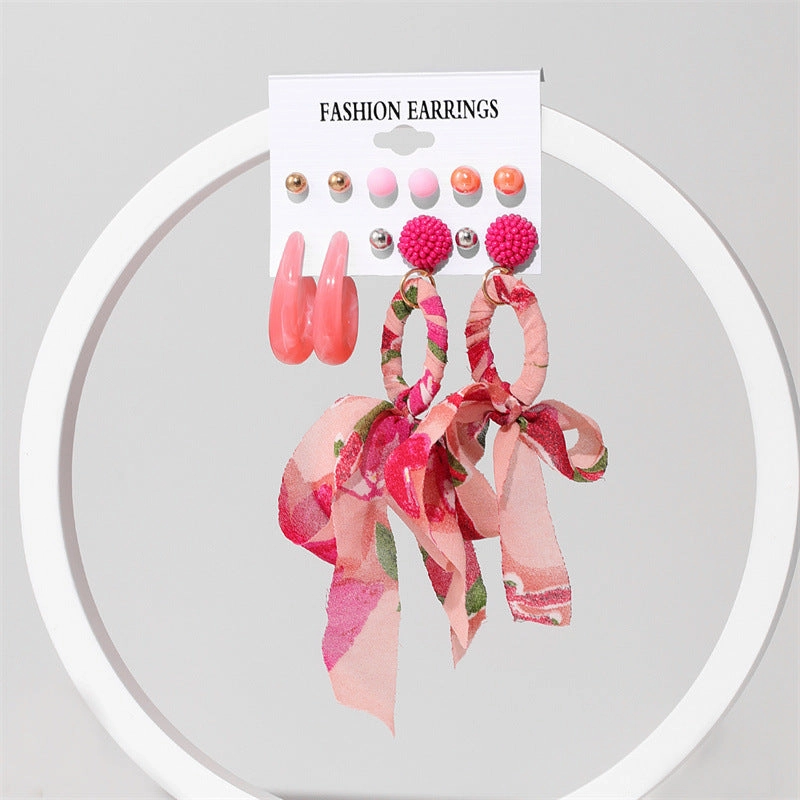 Wholesale Jewelry Candy Color Acrylic Earrings Set