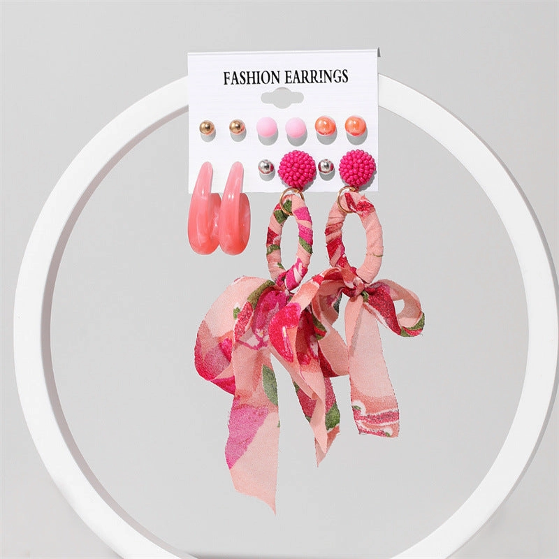 Wholesale Jewelry Candy Color Acrylic Earrings Set