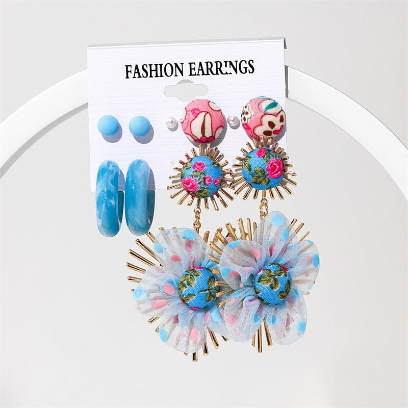 Wholesale Jewelry Candy Color Acrylic Earrings Set