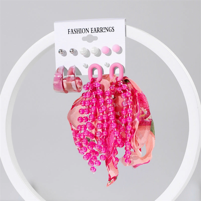 Wholesale Jewelry Candy Color Acrylic Earrings Set