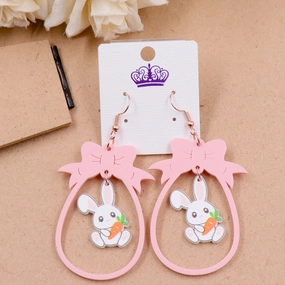 Wholesale Jewelry Colorful Bunny Acrylic Earrings