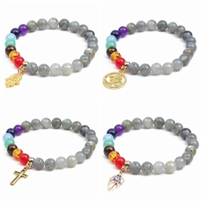Wholesale Jewelry Colorful Volcanic Stone Bracelets