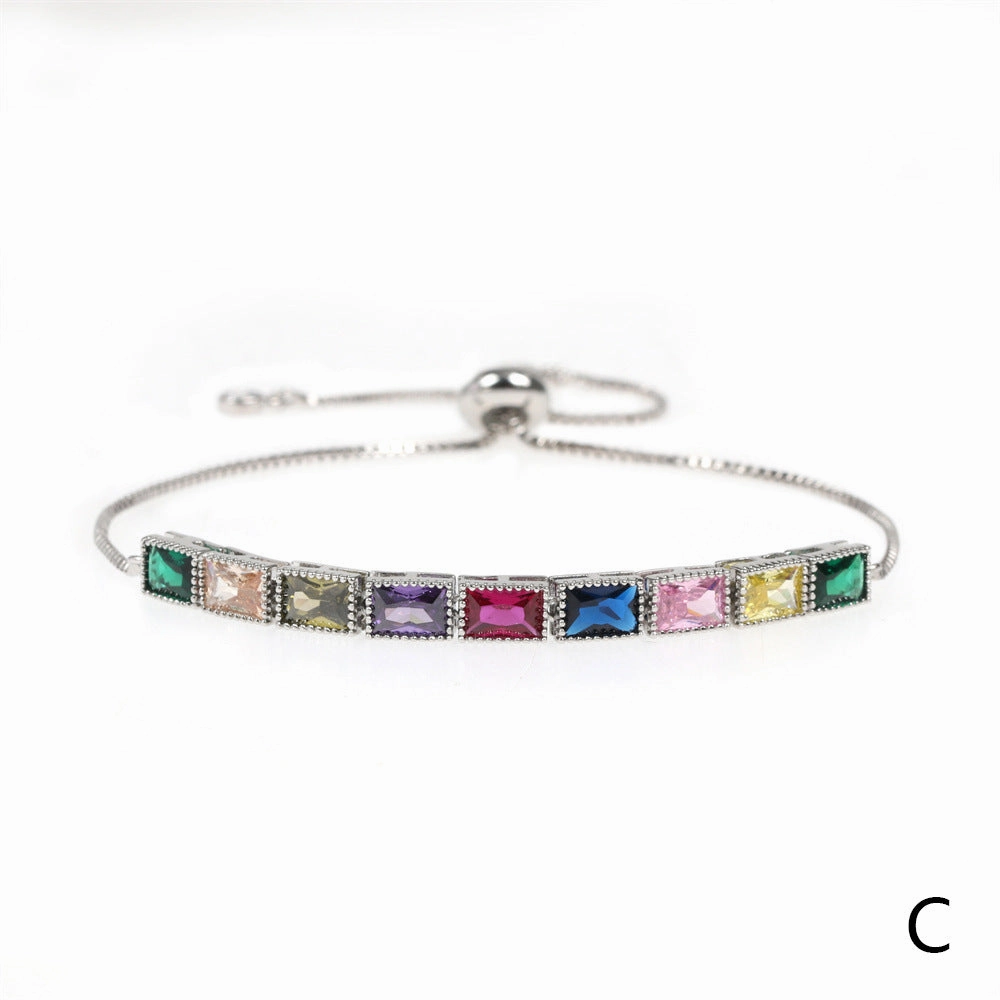 Wholesale Jewelry Copper Cube Gold Plated Beaded Bracelets