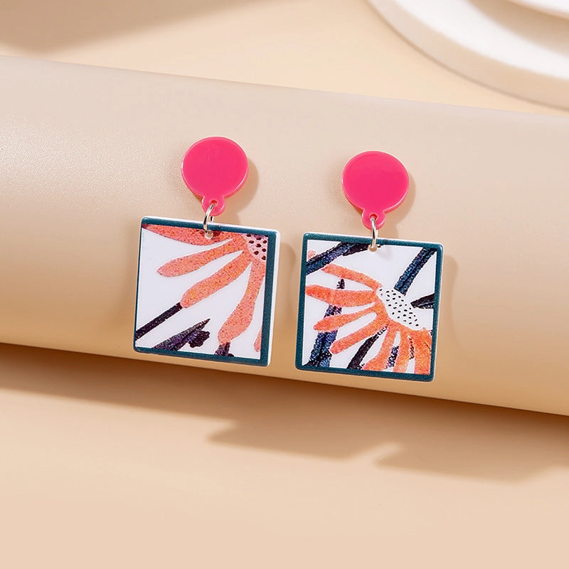 Wholesale Jewelry Cute Doll Cartoon Acrylic Earrings