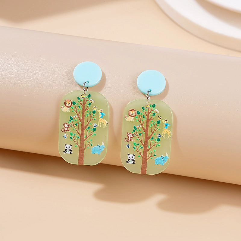 Wholesale Jewelry Cute Doll Cartoon Acrylic Earrings