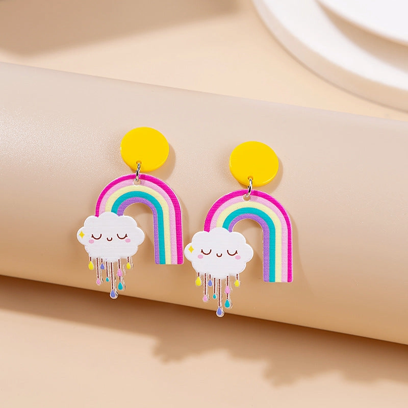 Wholesale Jewelry Cute Doll Cartoon Acrylic Earrings