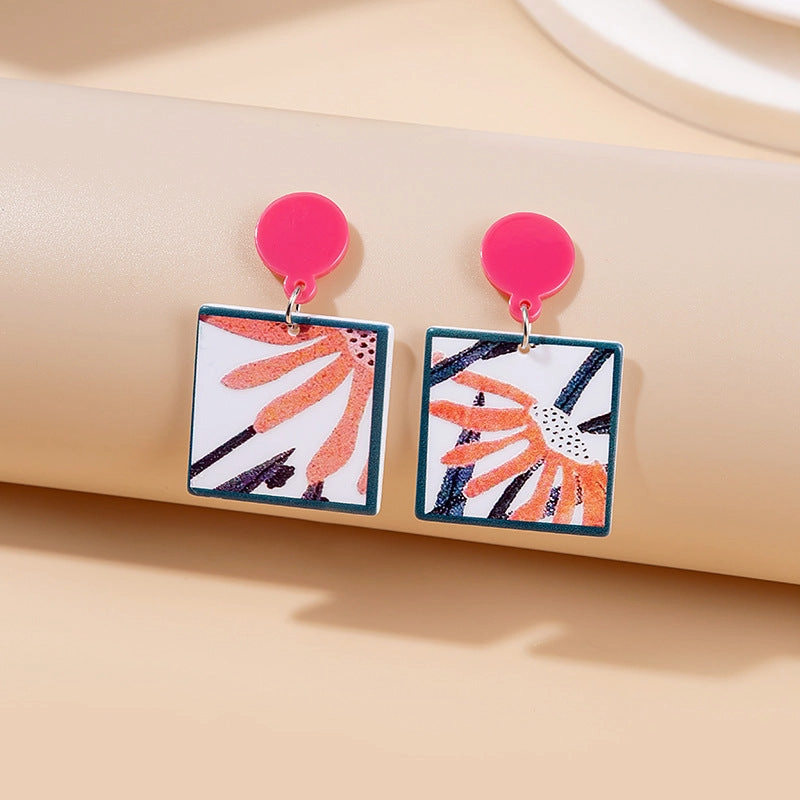 Wholesale Jewelry Cute Doll Cartoon Acrylic Earrings
