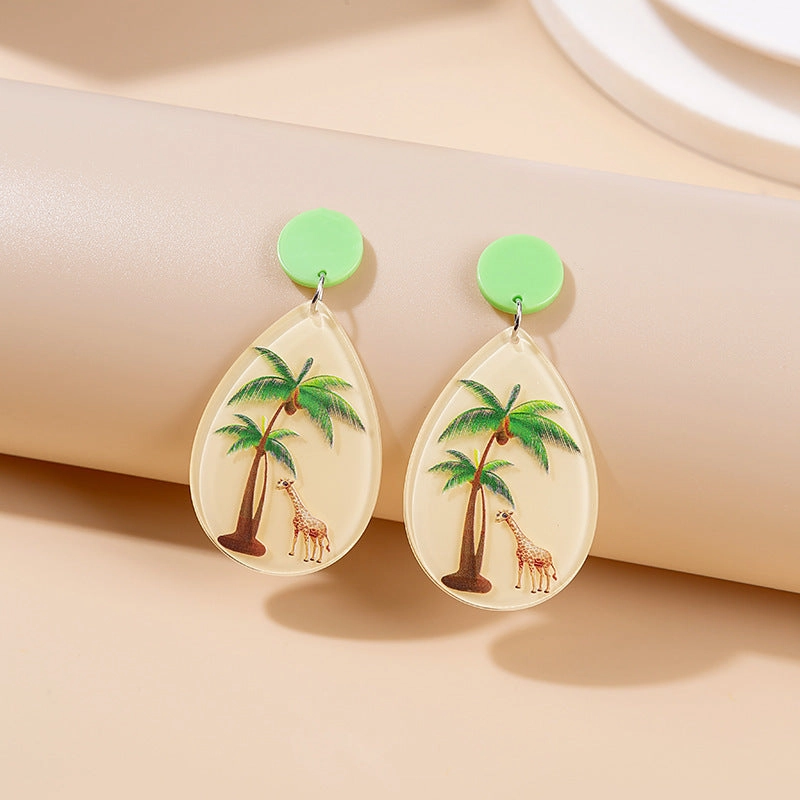 Wholesale Jewelry Cute Doll Cartoon Acrylic Earrings
