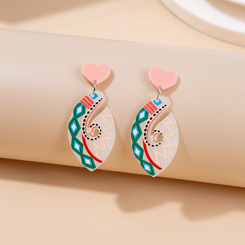 Wholesale Jewelry Cute Doll Cartoon Acrylic Earrings