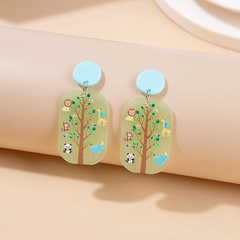 Wholesale Jewelry Cute Doll Cartoon Acrylic Earrings