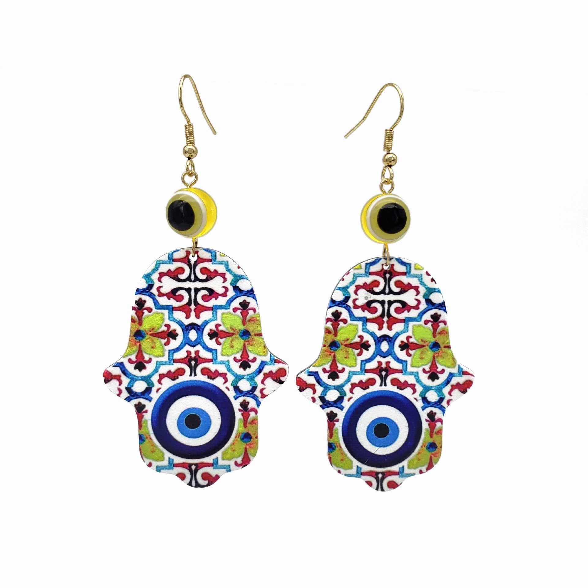 Wholesale Jewelry Devil Eyes Bohemian Acrylic Earrings 6pcs