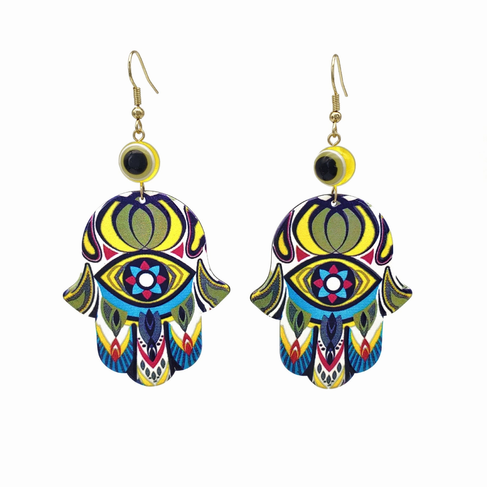 Wholesale Jewelry Devil Eyes Bohemian Acrylic Earrings 6pcs