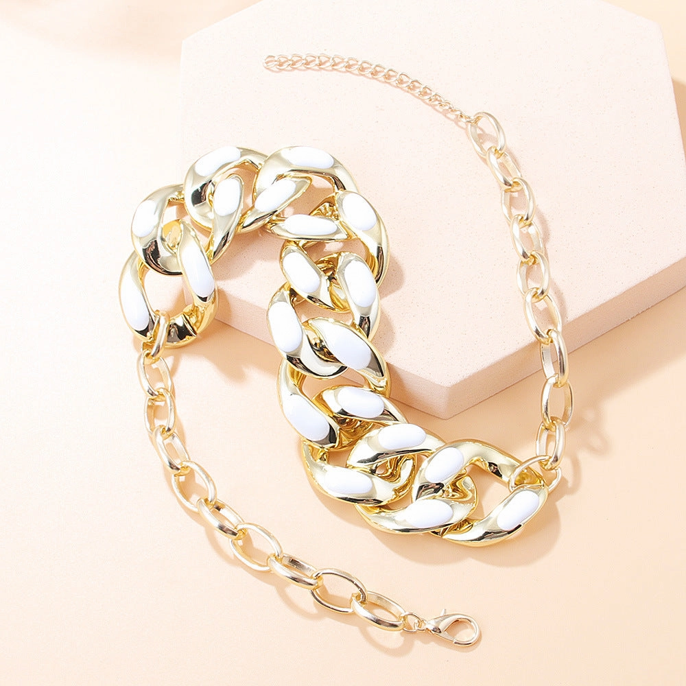 Wholesale Jewelry Diamond Mosaic Acrylic Necklace