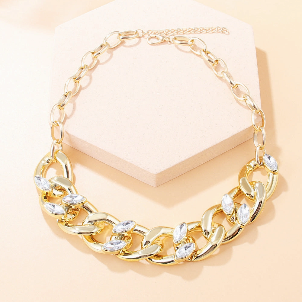 Wholesale Jewelry Diamond Mosaic Acrylic Necklace