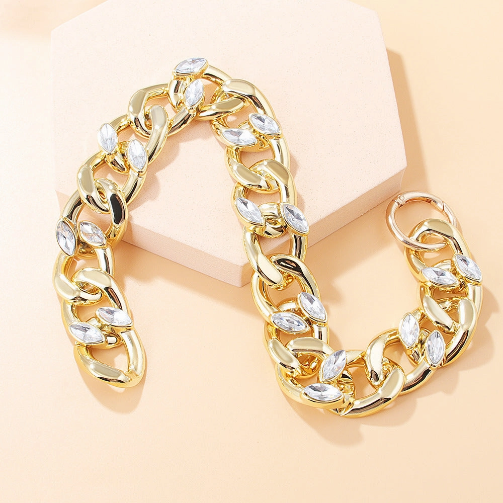 Wholesale Jewelry Diamond Mosaic Acrylic Necklace
