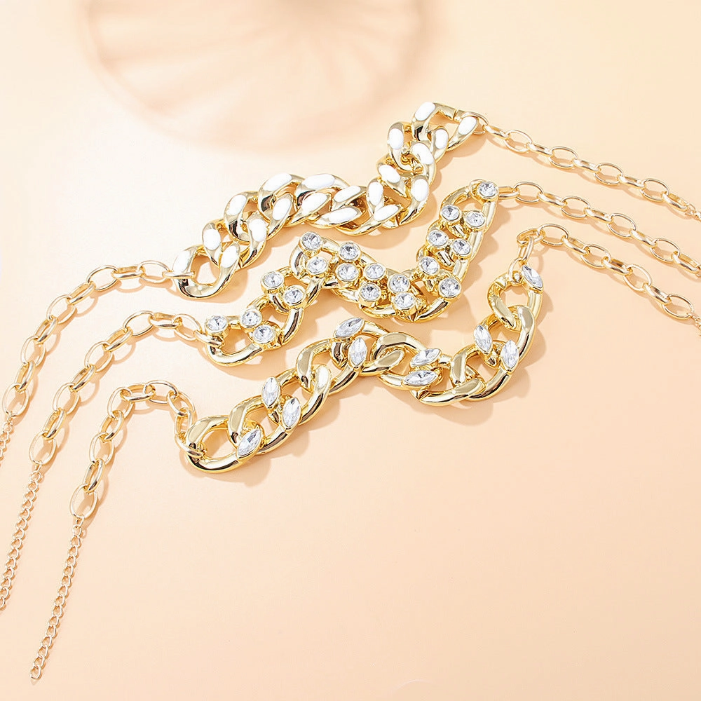 Wholesale Jewelry Diamond Mosaic Acrylic Necklace
