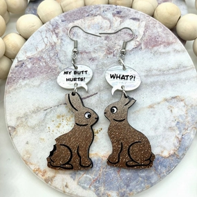 Wholesale Jewelry Easter Bunny Acrylic Earrings