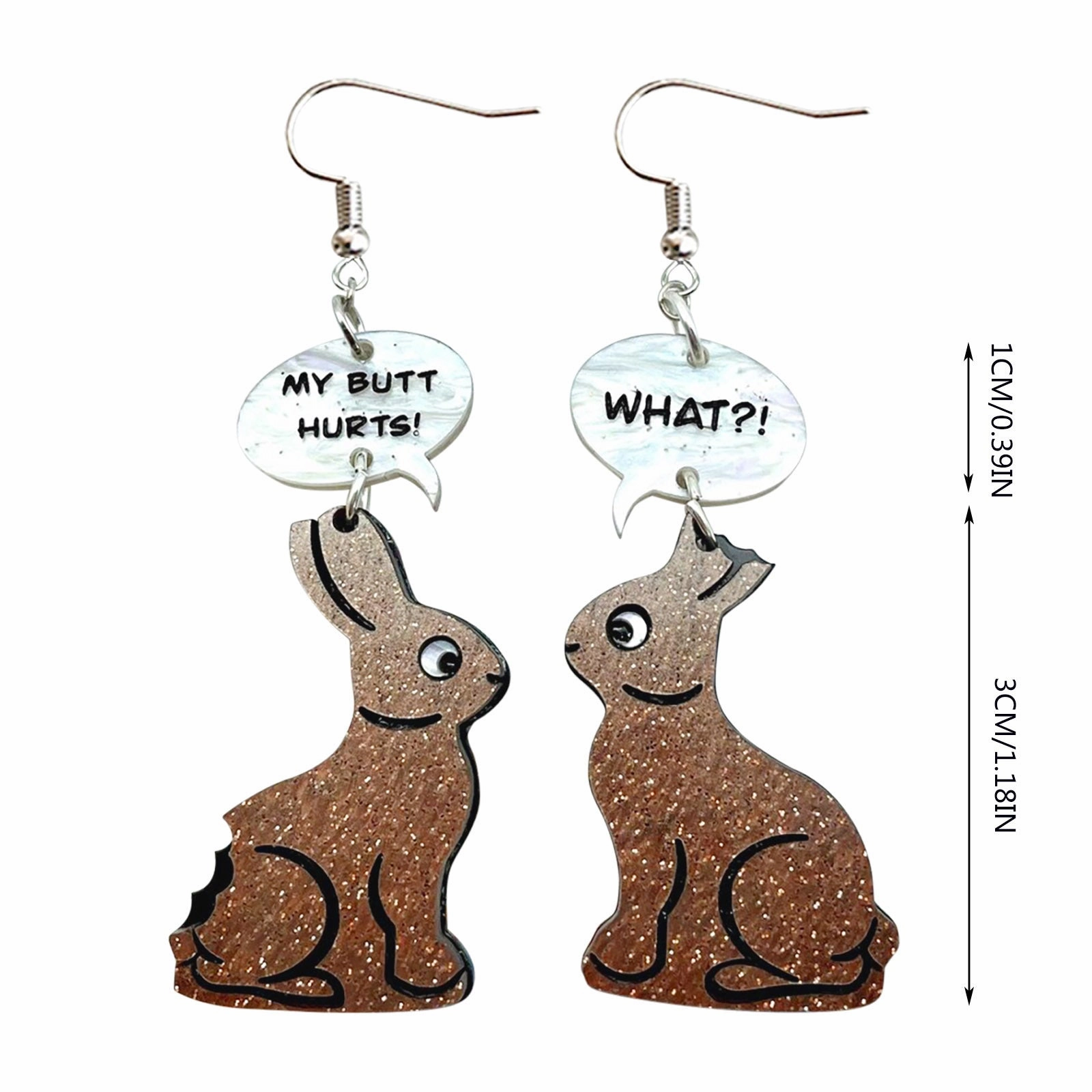 Wholesale Jewelry Easter Bunny Acrylic Earrings