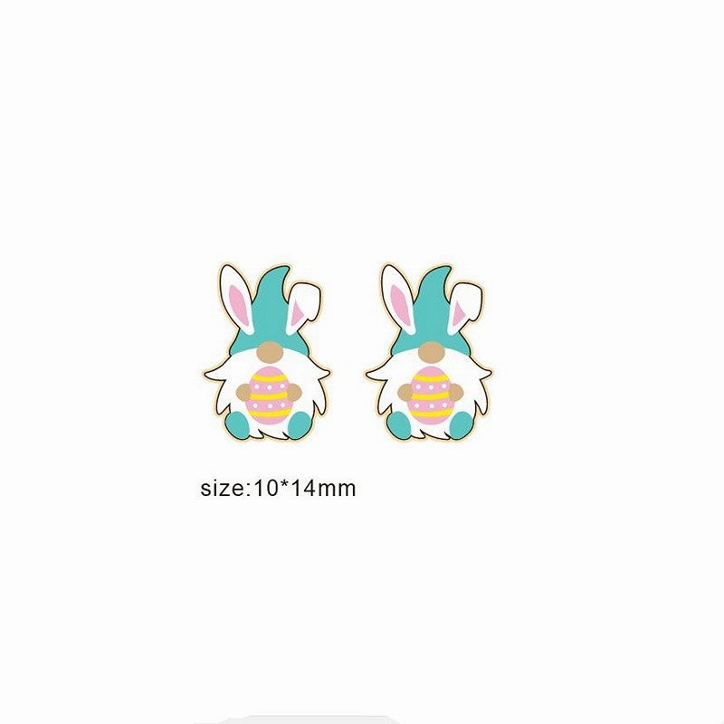 Wholesale Jewelry Easter Bunny Carrot Wooden Earrings