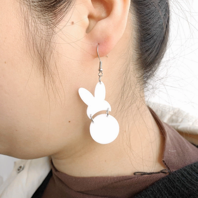 Wholesale Jewelry Easter Carrot Bunny Acrylic Earrings