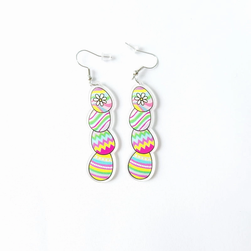 Wholesale Jewelry Easter Cartoon Acrylic Earrings
