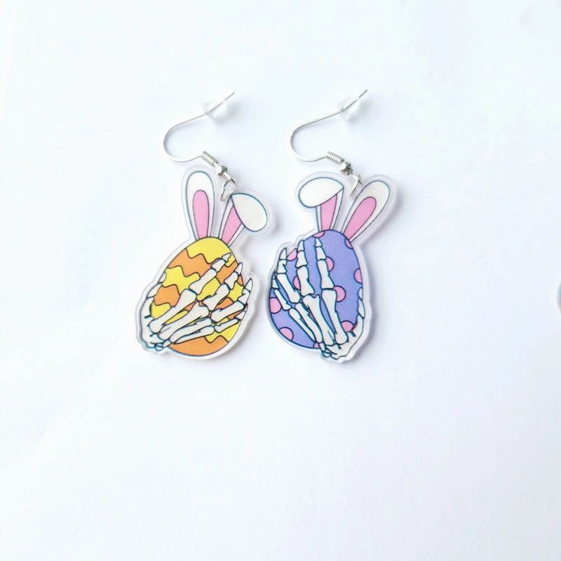 Wholesale Jewelry Easter Cartoon Acrylic Earrings