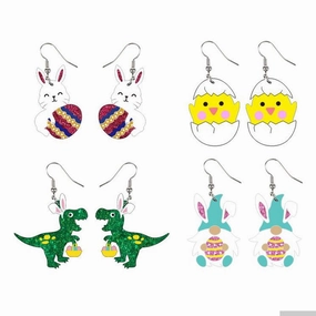 Wholesale Jewelry Easter Chick Dinosaur Goblin Acrylic Earrings