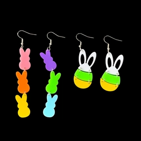 Wholesale Jewelry Easter Egg Bunny Acrylic Earrings