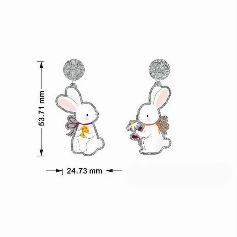 Wholesale Jewelry Easter Gnomes Holiday Bunny Acrylic Earrings