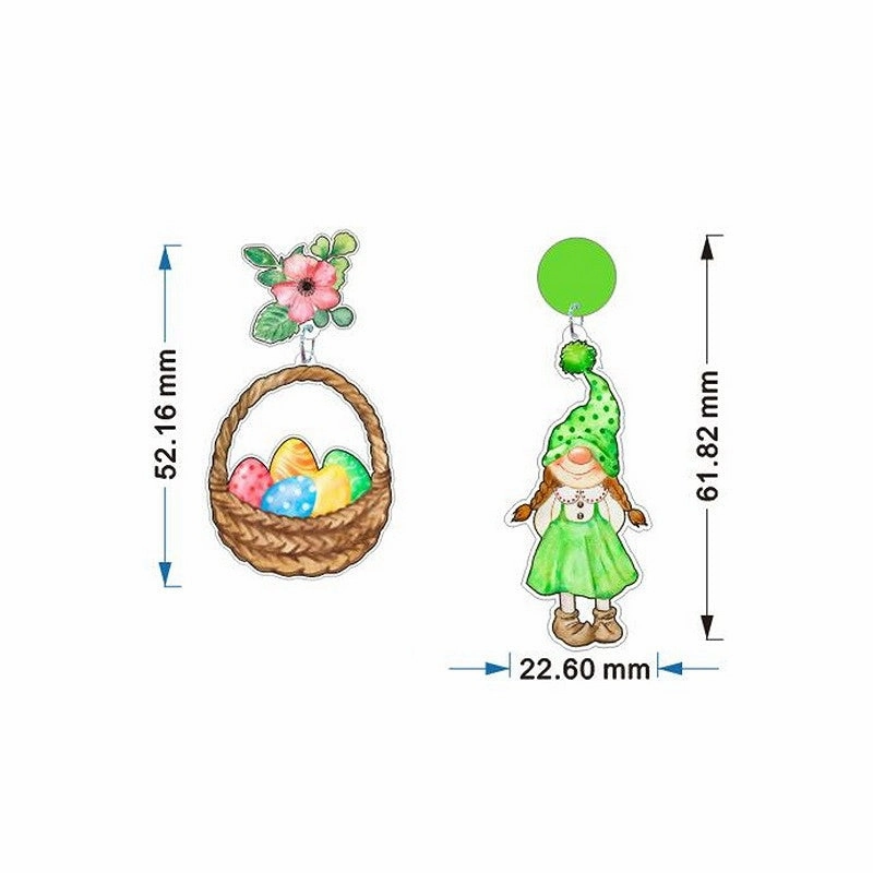 Wholesale Jewelry Easter Gnomes Holiday Bunny Acrylic Earrings