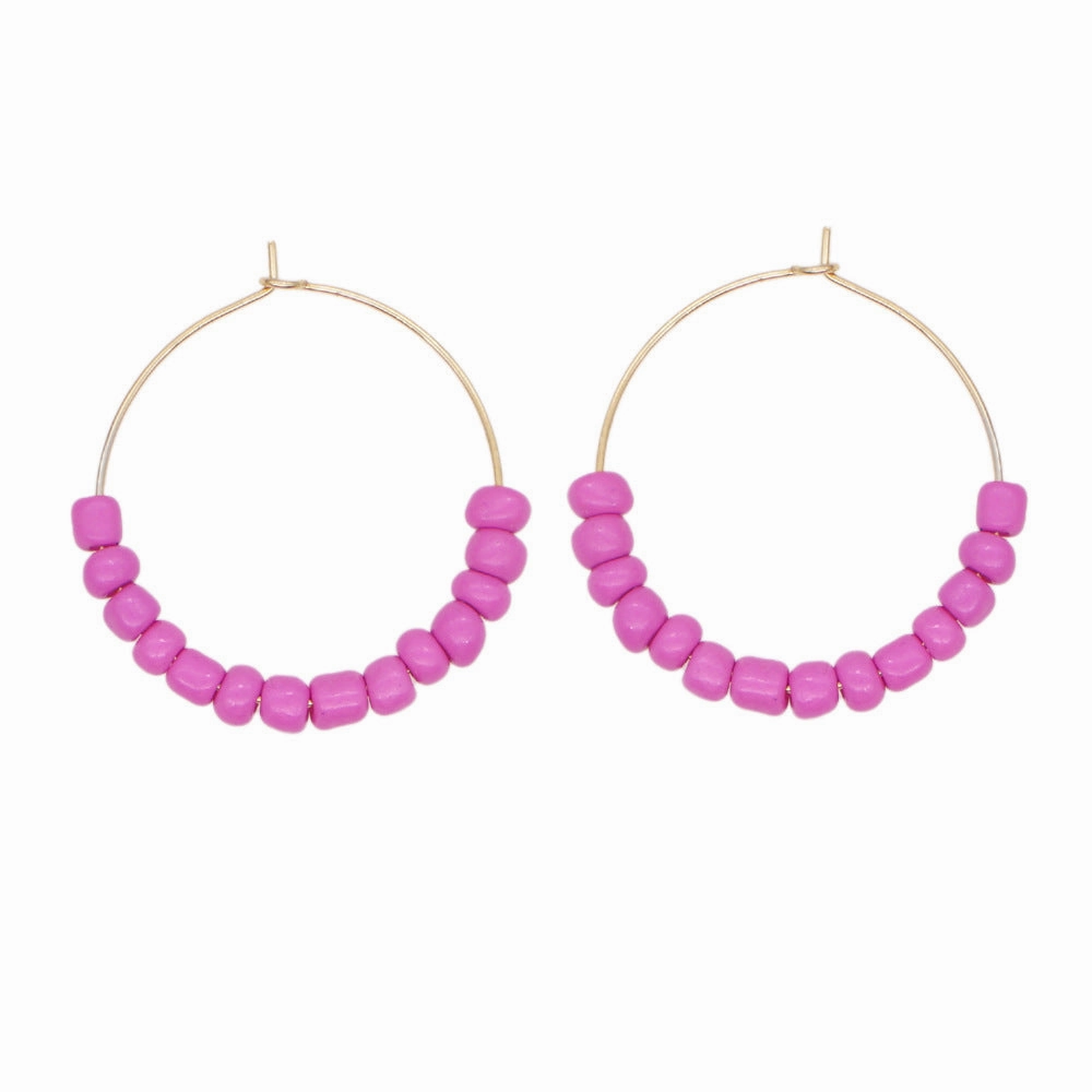 Wholesale Jewelry Ethnic Eyes Rice Beads Earrings