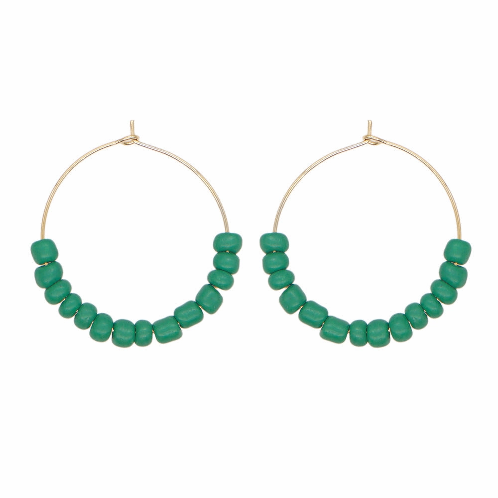 Wholesale Jewelry Ethnic Eyes Rice Beads Earrings