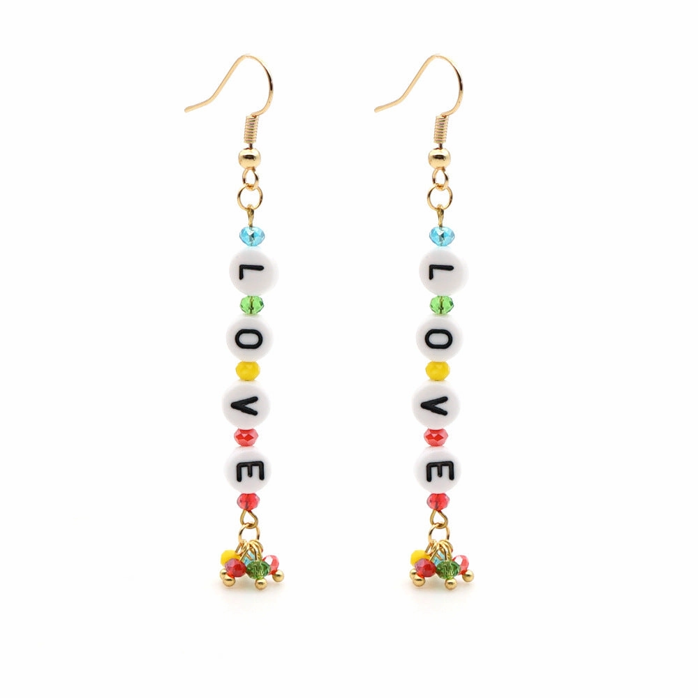Wholesale Jewelry Ethnic Eyes Rice Beads Earrings