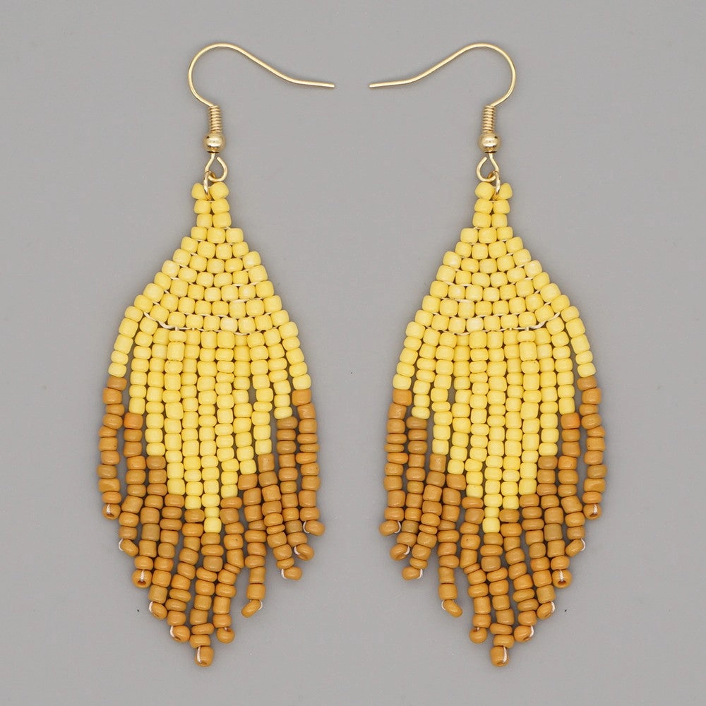 Wholesale Jewelry Ethnic Eyes Rice Beads Earrings