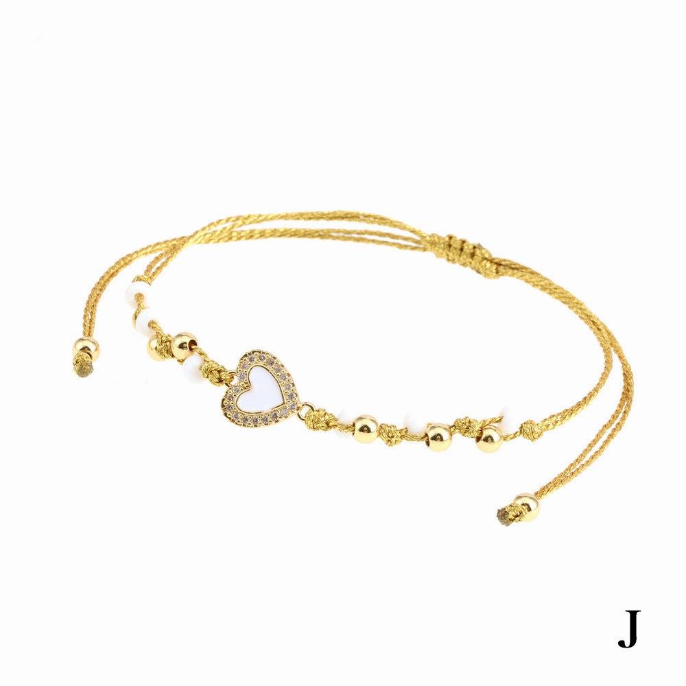 Wholesale Jewelry Heart Glass Beaded Bracelets