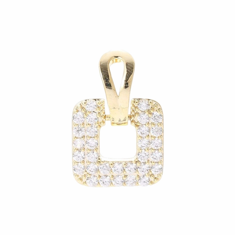 Wholesale Jewelry Inlaid Zircon Square Copper Earrings