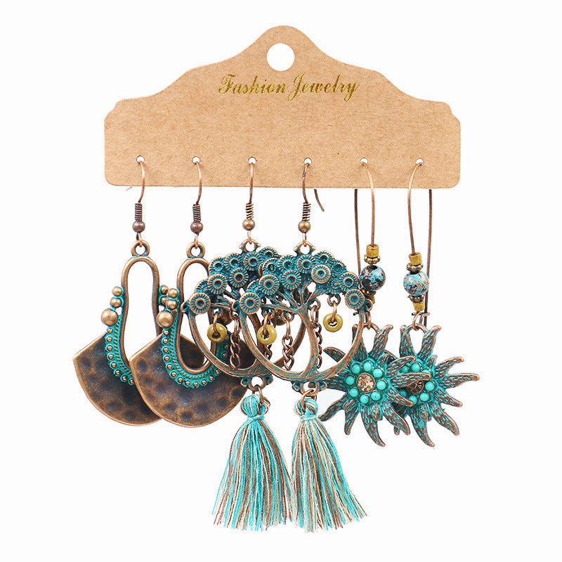 Wholesale Jewelry Irregular Alloy Earrings Set of 3