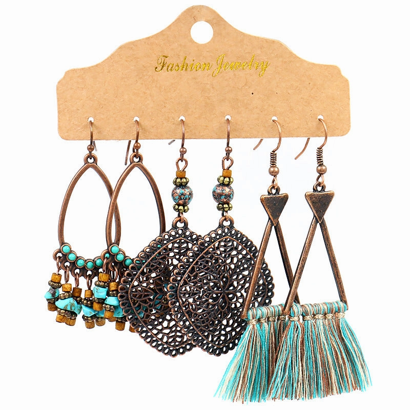 Wholesale Jewelry Irregular Alloy Earrings Set of 3