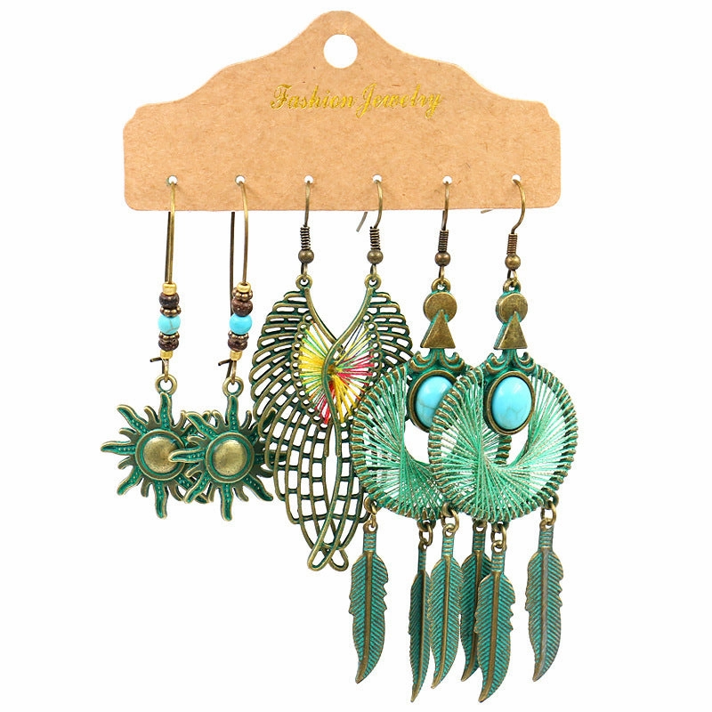 Wholesale Jewelry Irregular Alloy Earrings Set of 3