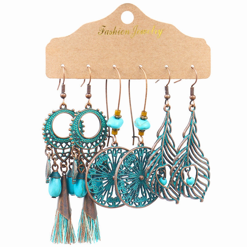 Wholesale Jewelry Irregular Alloy Earrings Set of 3